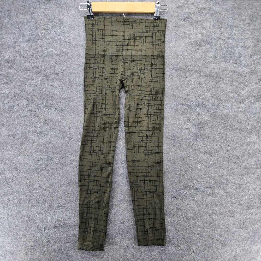 Spanx Leggings Womens Medium Pull On Green Cropped